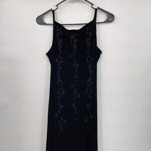 Vintage Roberta Womens Maxi Dress Black‎ Velvet M